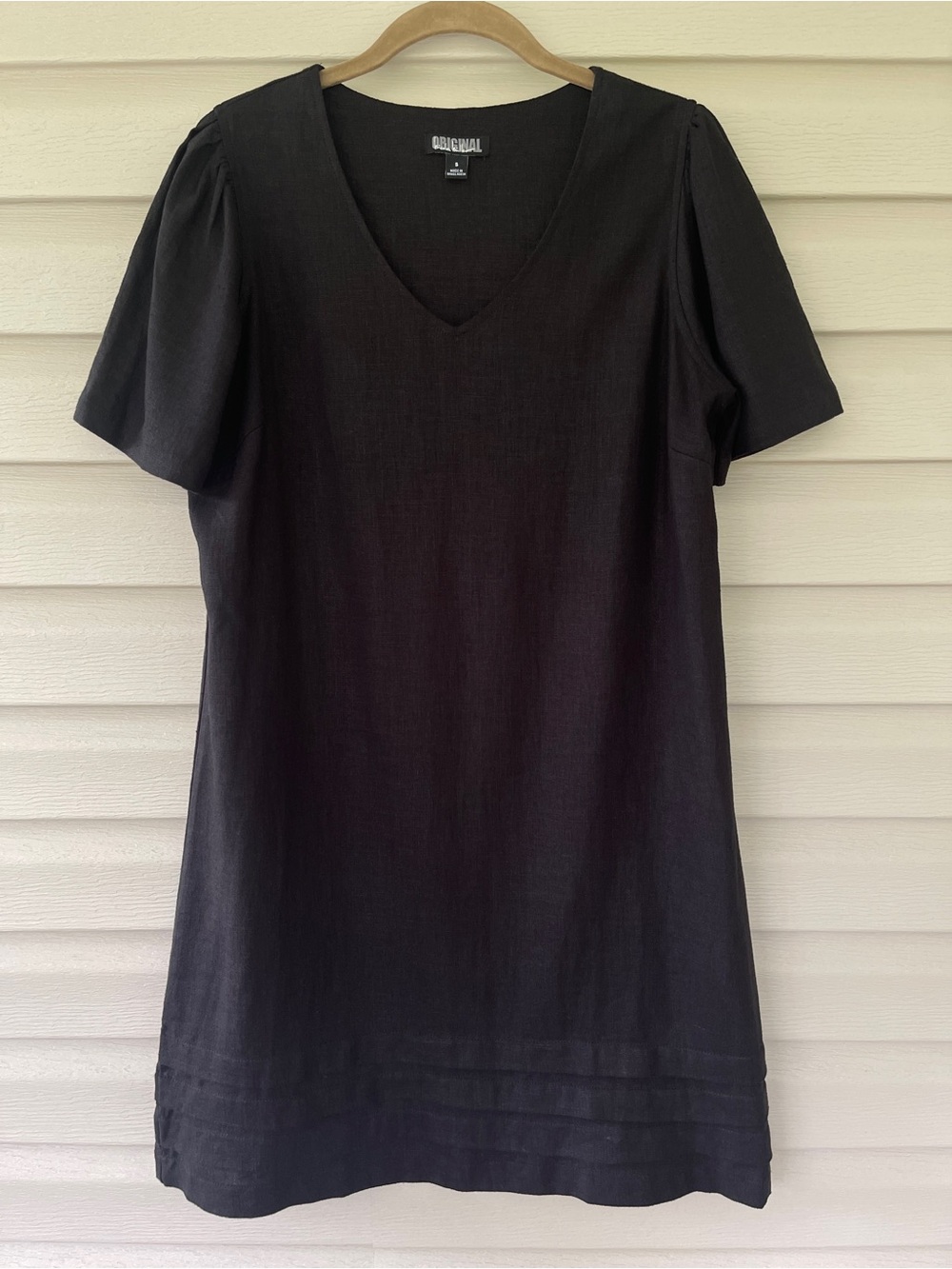 Nicole Miller Original Women's Black Linen Blend Dress Size Small